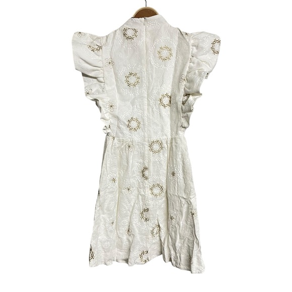 New Amarante Do Brasil White Embroidered Cutout Mini Dress - Picture 6 of 8